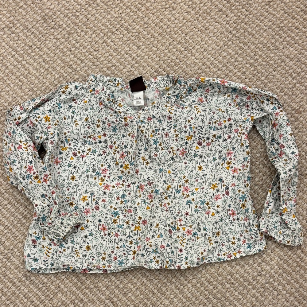 Tea Collection Floral Print Kids Blouse